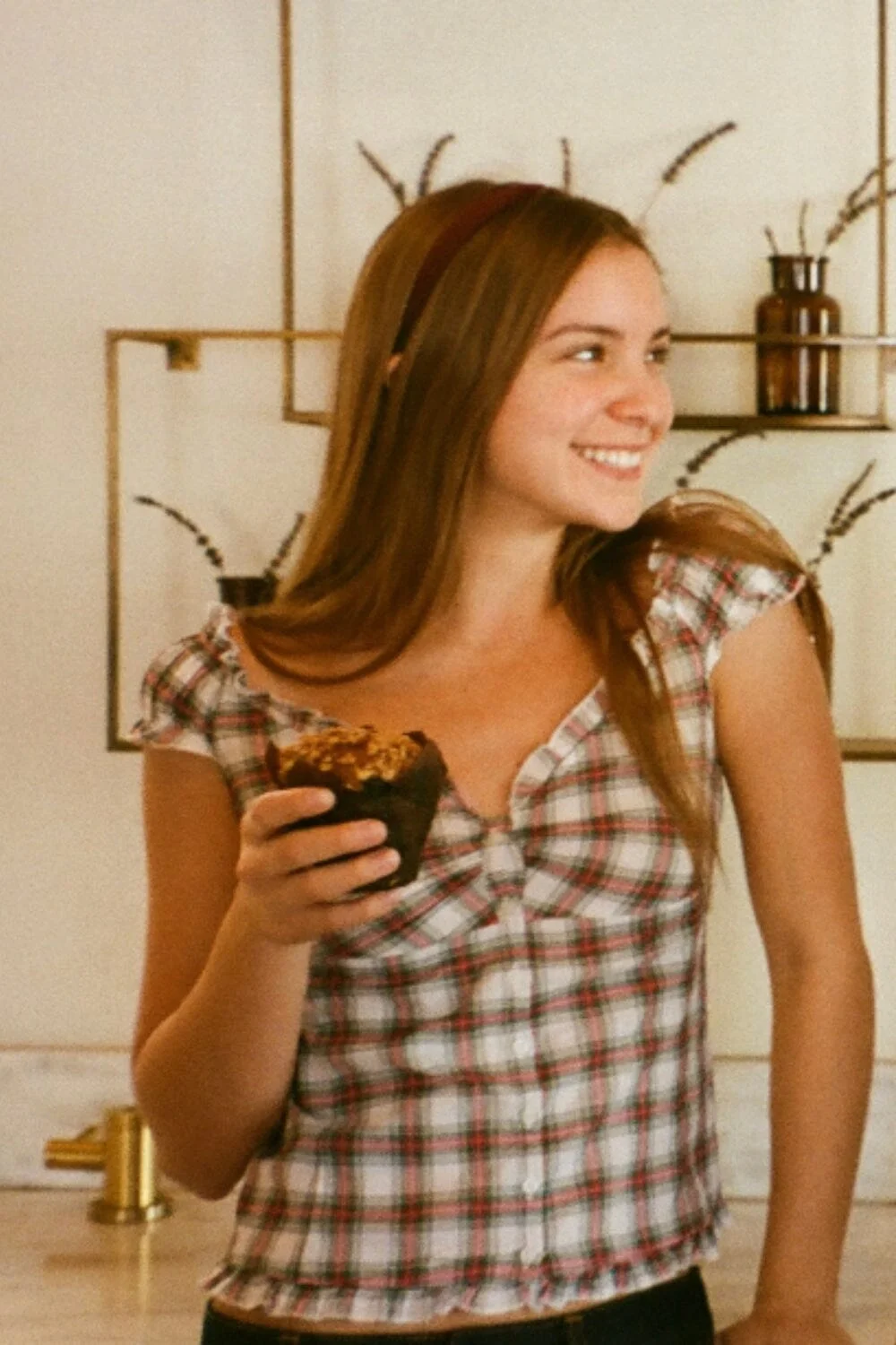 Elena Plaid Top
