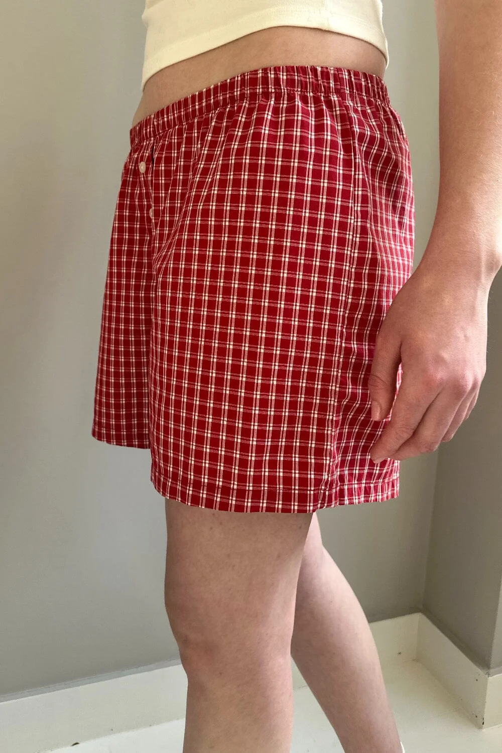 Keira Long Gingham Boxer Shorts