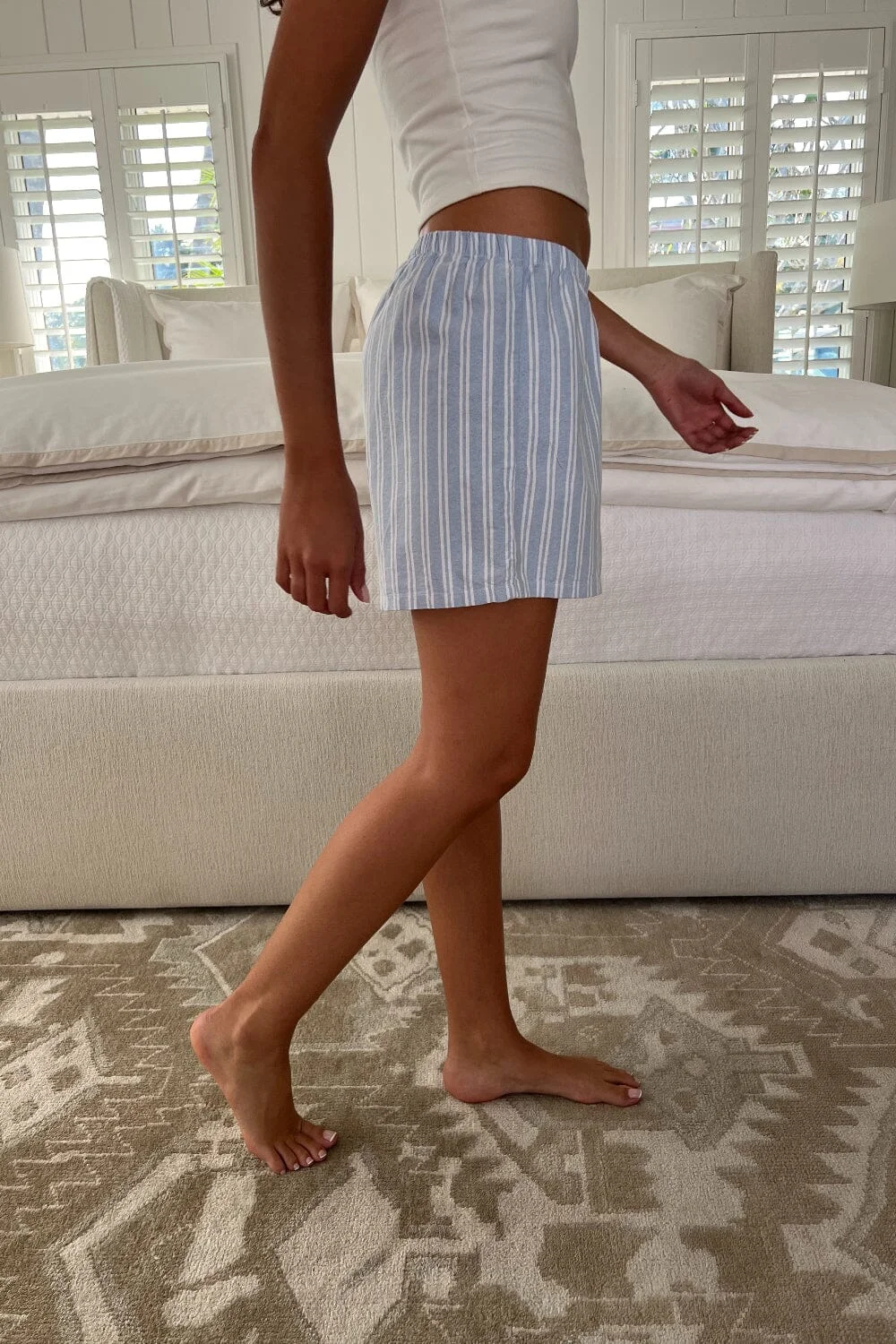 Keira Long Striped Boxer Shorts