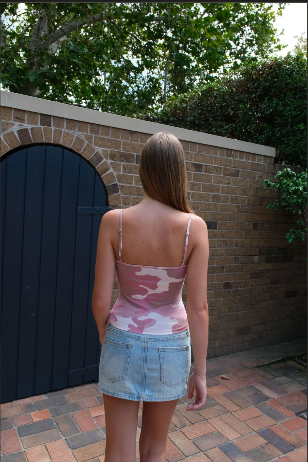 Skyler Light Pink Camouflage Tank